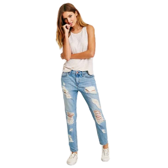 BDG Denim - BDG Distressed Mid Rise Boyfriend Jeans Size 27